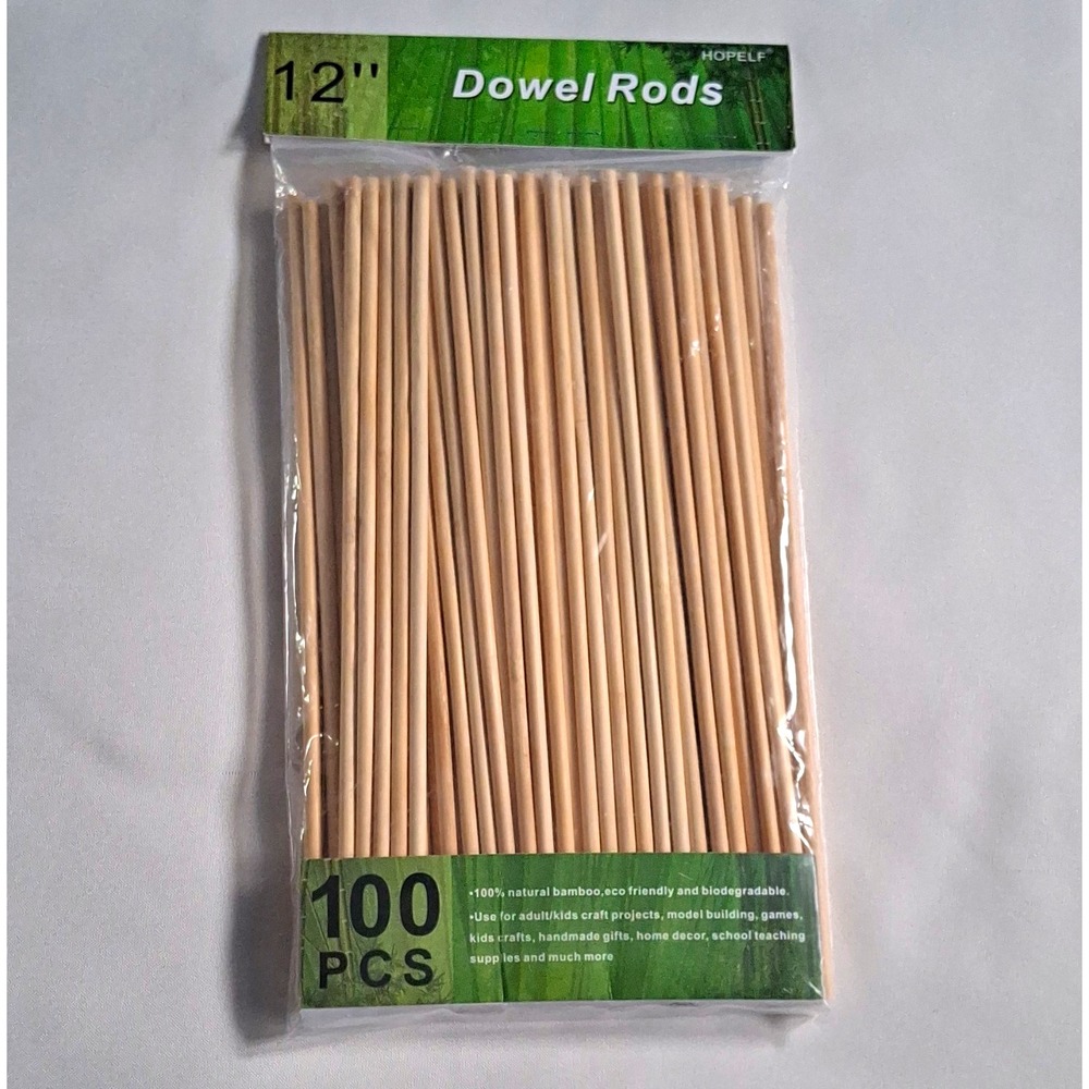 HOPELF Wooden Dowel Rods 12 Inch Long, 90 pcs Pack